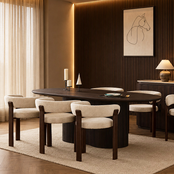 Detail van Karat Stoel Japandi Bouncle Wit bij Laviva Bedding