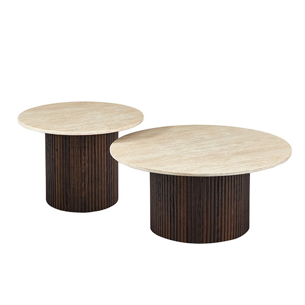 Mont Salontafel 2 in 1 Sintered Stone Travertin bij Laviva Bedding