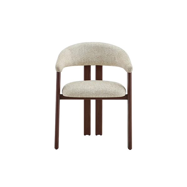 Melis bouclé stoel stone bij Laviva Bedding