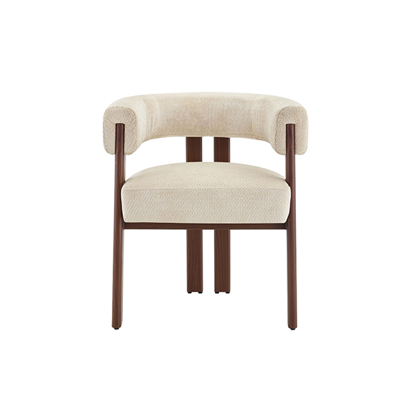 Pathe Japandi bouclé stoel crème bij Laviva Bedding