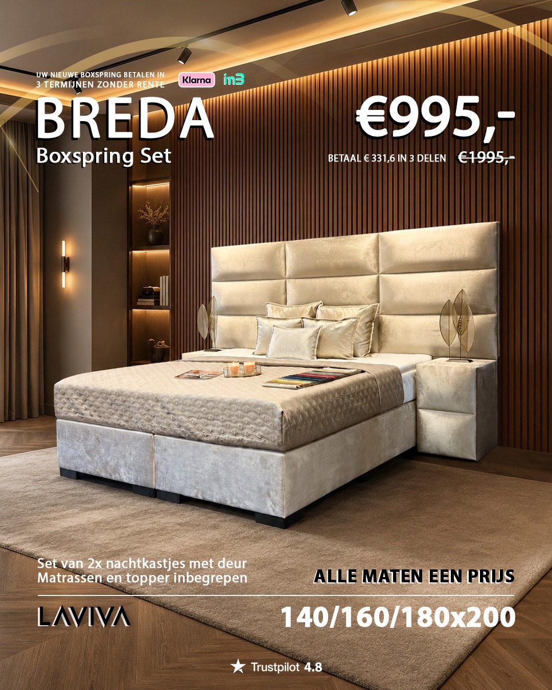 Mobiele aanbieding voor Boxspring Set Breda van Laviva Bedding