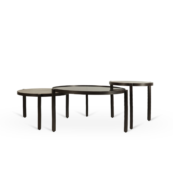Detail van Eclipse Travertine Greige Salontafel bij Laviva Bedding
