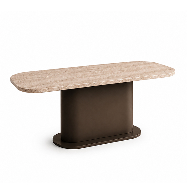 Milo Beige Travertine Eettafel bij Laviva Bedding