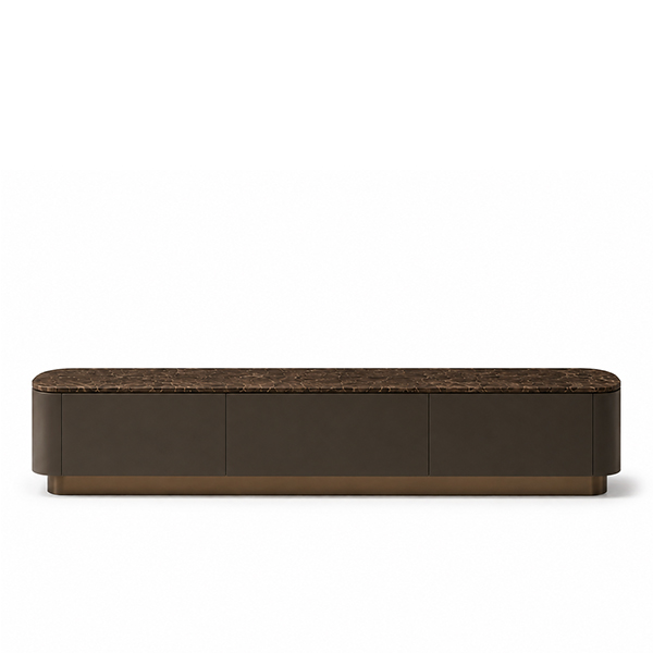 Milo Dark Emperador TV-Meubel Hoog bij Laviva Bedding